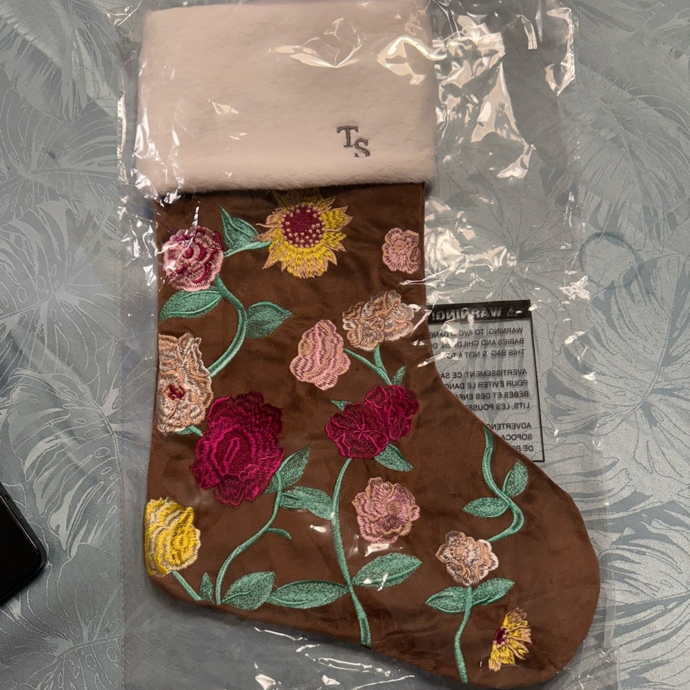 Taylor Swift Acoustic Piano Floral Embroidered Holiday Stocking (Christmas)